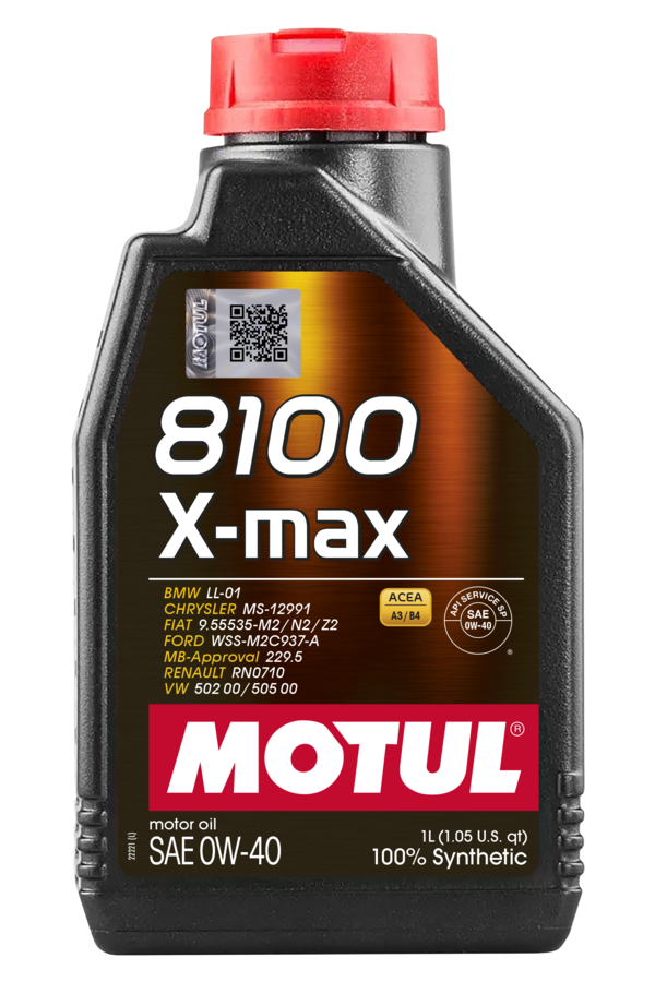 Motul 8100 X-MAX 0W-40 — 1L Bottle