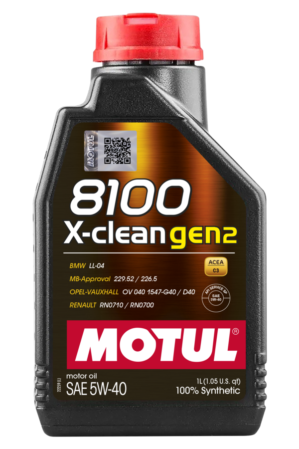 Motul 8100 X-CLEAN GEN2 5W-40 — 1L Bottle