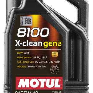 Motul 8100 X-CLEAN GEN2 5W-40 — 5L Jug
