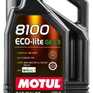 Motul 8100 ECO-LITE 0W-20 — 5L Jug