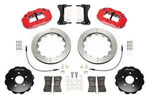 Wilwood FNSL6R Front Hat Kit,12.88", Red — 2002-2008 Audi A4 w/Lines
