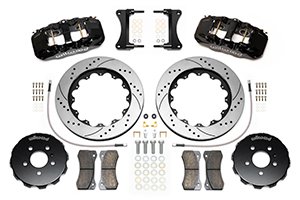Wilwood AERO6 Front Hat Kit,14.00, Drilled — 2008-2012 Audi A4 w/Lines