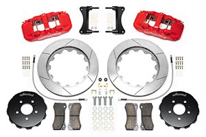 Wilwood AERO6 Front Hat Kit,14.00, Red — 2008-2012 Audi A4 w/Lines