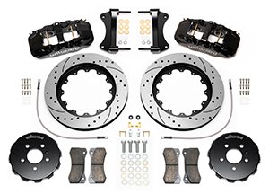 Wilwood AERO6 Front Hat Kit,15.00, Drilled — 2008-2012 Audi A4 w/Lines