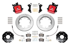 Wilwood CPB Rear Kit, 12.19", Red — 2003-2008 Audi A4 w/Lines