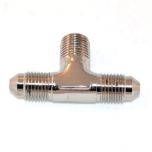 Phenix Industries Flare to Pipe TEE on Branch -03 | 1/8 NPT