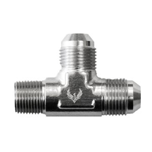 Phenix Industries Flare to Pipe TEE on Run -20 | 1-1/4 NPT