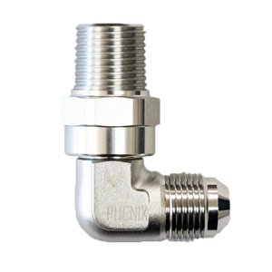 Phenix Industries Male Swivel AN to NPT -16 | 3/4 | 90°
