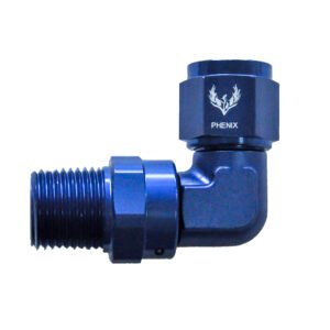 Phenix Industries Female Swivel to NPT -08 | 1/4 | 90°