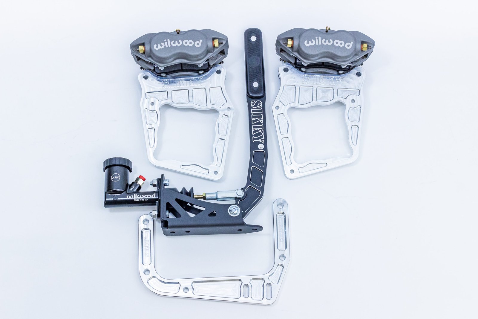 Sikky Manufacturing Dual Caliper Bracket kit for S550 Mustang GT — Pair