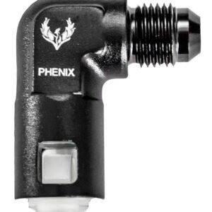 Phenix Industries Fuel Rail Fitting - Clip Type 90° -08 | 3/8