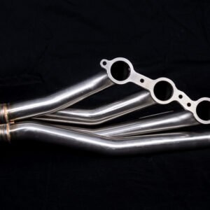 Sikky Manufacturing GM A-Body LS Swap Headers Stainless Steel Long Tube 1 7/8" Primaries with 3" Merge Collector and Complete V-band Clamp Assembly (Gaskets and Hardware Included) — Set