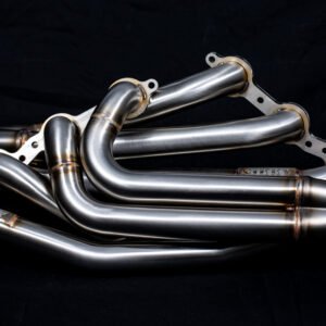 Sikky Manufacturing BMW E46 LS Swap Headers Stainless Steel Long Tube 1 7/8" Primaries with 3" Merge Collector and Complete V-band Clamp Assembly (Gaskets and Hardware Included) — Set