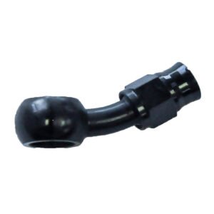 Phenix Industries Reusable Banjo Hose End -03 x 7/16 x 20° Steel Black