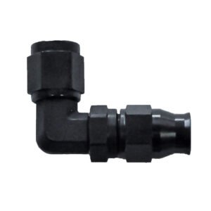 Phenix Industries Reusable PTFE Hose End -04 x 90° Forged Steel Black