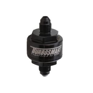 Turbosmart Billet Turbo Oil Feed Filter 44um AN-3 - Black