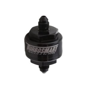 Turbosmart Billet Turbo Oil Feed Filter 44um AN-4 - Black