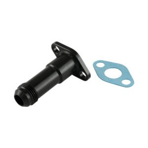 Turbosmart 38.1mm 10AN 75mm Extended Oil Drain Black