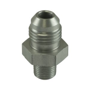 Turbosmart Fitting -6 AN Flare to 1/8 NPT Male Straight - Silver