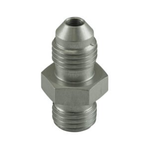 Turbosmart Fitting -4 AN Flare to -4 AN ORB Male Straight Silver