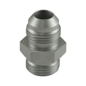 Turbosmart Fitting -8 AN Flare to -8 AN ORB Male Straight - Silver