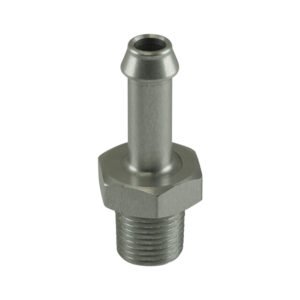 Turbosmart Fitting 6mm / 1/4" Hose End to 1/8 NPT Male Straight - Silver