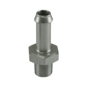Turbosmart Fitting 8mm / 5/16" Hose End to 1/8 NPT Male Straight - Silver