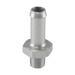 Turbosmart Fitting 10mm / 3/8" Hose End to -1/8 NPT Male Straight - Silver