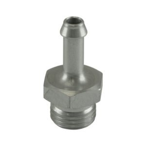 Turbosmart Fitting 6mm / 1/4" Hose End to -6 AN ORB Male Straight - Silver