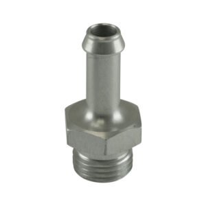 Turbosmart Fitting 8mm / 5/16" Hose End to -6 AN ORB Male Straight - Silver