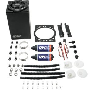DeatschWerks 3L Staged Surge Tank Dual DW300 Fuel Pumps