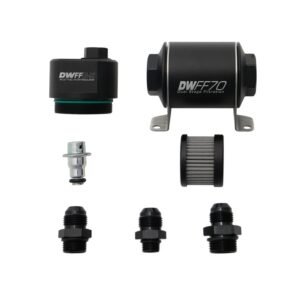DeatschWerks 70mm Billet Filter Reg 10 Micron 8AN Fittings